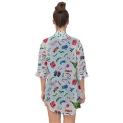 Open Front Chiffon Kimono 