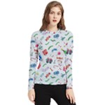 New Year Christmas Winter Pattern Women s Long Sleeve Rash Guard