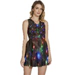 Christmas Lights Sleeveless High Waist Mini Dress
