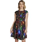 Christmas Lights Cap Sleeve High Waist Dress