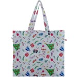 New Year Christmas Winter Pattern Canvas Travel Bag