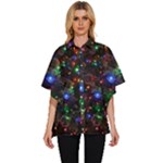Christmas Lights Women s Batwing Button Up Shirt