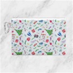 New Year Christmas Winter Pattern Canvas Cosmetic Bag (Large)