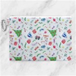 New Year Christmas Winter Pattern Canvas Cosmetic Bag (XL)