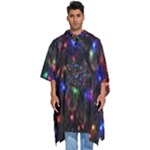 Christmas Lights Men s Hooded Rain Ponchos