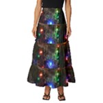 Christmas Lights Tiered Ruffle Maxi Skirt