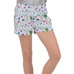 New Year Christmas Winter Pattern Women s Velour Lounge Shorts