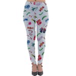 New Year Christmas Winter Pattern Lightweight Velour Leggings