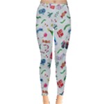 New Year Christmas Winter Pattern Inside Out Leggings