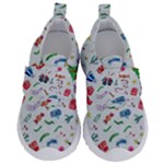 New Year Christmas Winter Pattern Kids  Velcro No Lace Shoes