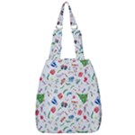 New Year Christmas Winter Pattern Center Zip Backpack