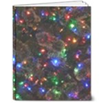 Christmas Lights 8  x 10  Hardcover Notebook