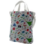 New Year Christmas Winter Pattern Canvas Messenger Bag