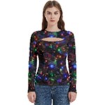 Christmas Lights Women s Cut Out Long Sleeve T-Shirt