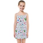 New Year Christmas Winter Pattern Kids  Summer Sun Dress