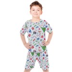 New Year Christmas Winter Pattern Kids  T-Shirt and Shorts Set