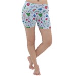 New Year Christmas Winter Pattern Lightweight Velour Yoga Shorts