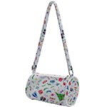 New Year Christmas Winter Pattern Mini Cylinder Bag