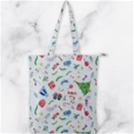 New Year Christmas Winter Pattern Double Zip Up Tote Bag