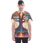 Tree Cosmic Spiritual Meditation Men s Sport Mesh T-Shirt