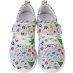New Year Christmas Winter Pattern Men s Velcro Strap Shoes