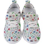 New Year Christmas Winter Pattern Kids  Velcro Strap Shoes