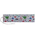 New Year Christmas Winter Pattern Roll Up Canvas Pencil Holder (L)