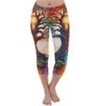 Tree Cosmic Spiritual Meditation Capri Winter Leggings 