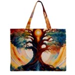 Tree Cosmic Spiritual Meditation Zipper Mini Tote Bag