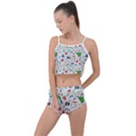 New Year Christmas Winter Pattern Summer Cropped Co-Ord Set