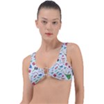 New Year Christmas Winter Pattern Ring Detail Bikini Top