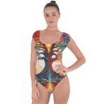 Tree Cosmic Spiritual Meditation Short Sleeve Leotard 
