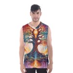 Tree Cosmic Spiritual Meditation Men s Basketball Tank Top