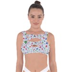 New Year Christmas Winter Pattern Bandaged Up Bikini Top