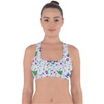 New Year Christmas Winter Pattern Cross Back Hipster Bikini Top 