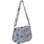 New Year Christmas Winter Pattern Saddle Handbag