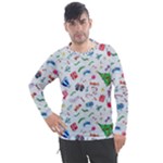 New Year Christmas Winter Pattern Men s Pique Long Sleeve T-Shirt