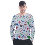 New Year Christmas Winter Pattern Men s Long Sleeve Raglan T-Shirt