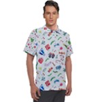 New Year Christmas Winter Pattern Men s Polo T-Shirt