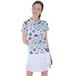 New Year Christmas Winter Pattern Women s Polo T-Shirt