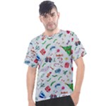 New Year Christmas Winter Pattern Men s Sport Top