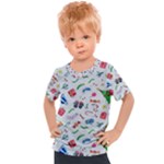 New Year Christmas Winter Pattern Kids  Sports T-Shirt
