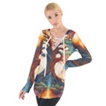 Tree Cosmic Spiritual Meditation Tie Up T-Shirt