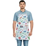 New Year Christmas Winter Pattern Kitchen Apron