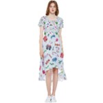 New Year Christmas Winter Pattern High Low Boho Dress