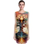 Tree Cosmic Spiritual Meditation Classic Sleeveless Midi Dress