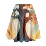 Tree Cosmic Spiritual Meditation High Waist Skirt