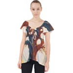 Tree Cosmic Spiritual Meditation Lace Front Dolly Top
