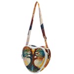 Tree Cosmic Spiritual Meditation Heart Shoulder Bag