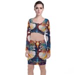 Tree Cosmic Spiritual Meditation Top and Skirt Sets